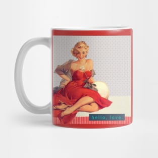 Hello Love vintage sign Mug